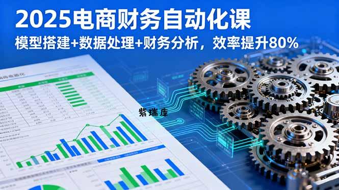2025电商财务自动化课，模型搭建+数据处理+财务分析，效率提升80%-紫瑞库