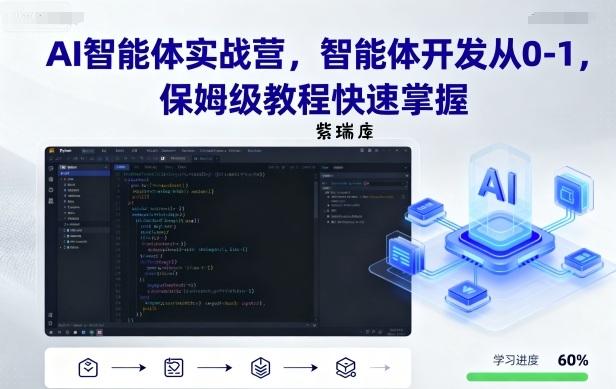 AI智能体实战营，智能体开发从0-1，保姆级教程快速掌握-紫瑞库