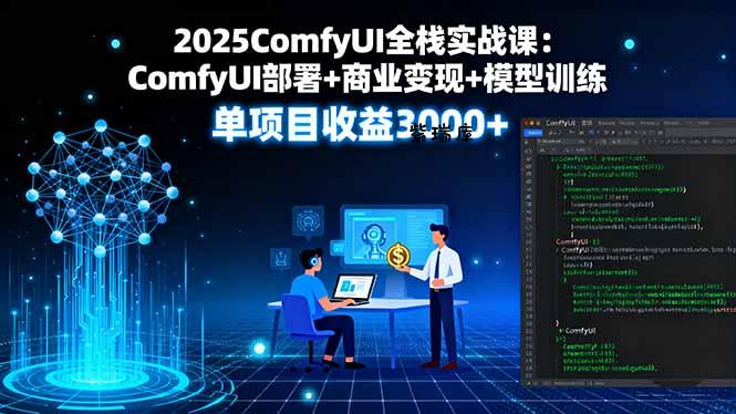 2025ComfyUI全栈实战课：ComfyUI部署+商业变现+模型训练，单项目收益3000+-紫瑞库