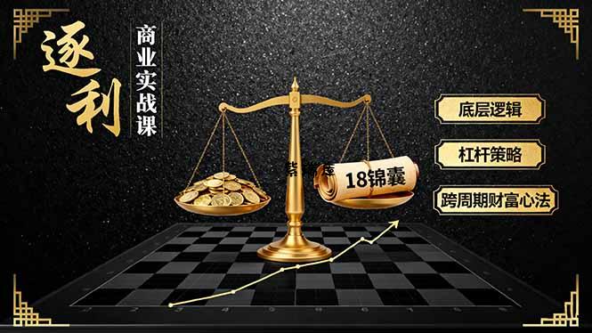 《逐 利》商业实战课，底层逻辑、杠杆策略、18锦囊，跨周期财富心法-紫瑞库