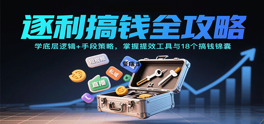 逐利搞钱全攻略：学底层逻辑+手段策略，掌握提效工具与18个搞钱锦囊-紫瑞库