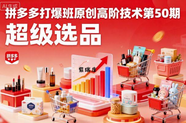 拼多多打爆班原创高阶技术第50期，超级选品-紫瑞库
