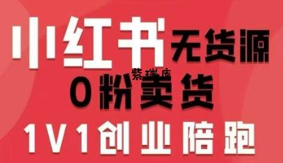 小红书无货源0粉电商课，开店准备、选品策略、笔记撰写、视频剪辑、数据分析、账号打造、资料文档-紫瑞库
