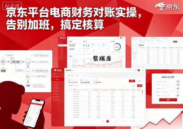京东平台电商财务对账实操，告别加班，搞定核算-紫瑞库