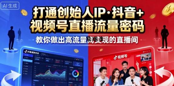 25年直播9-10两期线下课,打通创始人IP,抖音+视频号直播流量密码,教你做出高流量高变现的直播间-紫瑞库
