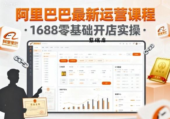 阿里巴巴最新运营课程,1688零基础开店实操-紫瑞库