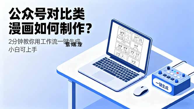 公众号对比类漫画如何制作？2分钟教你用工作流一键生成，小白可上手-紫瑞库