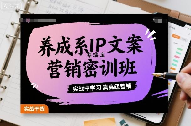 养成系IP文案营销密训班，实战中学习真高级营销-紫瑞库