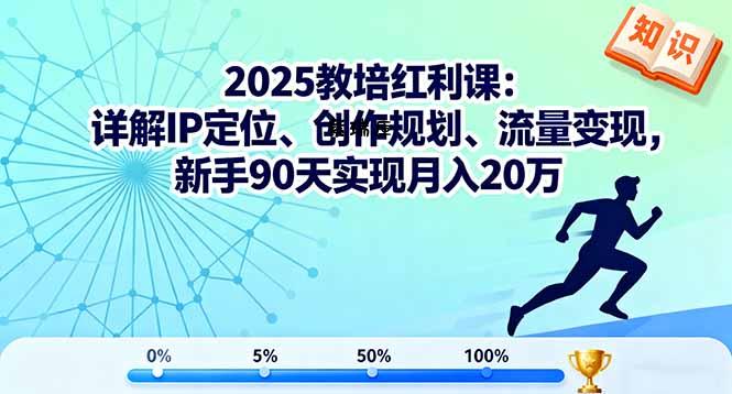 2025教培红利课:详解IP定位、创作规划、流量变现,新手90天实现月入20万-紫瑞库