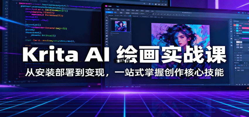 Krita AI 绘画实战课：从安装部署到变现，一站式掌握创作核心技能-紫瑞库