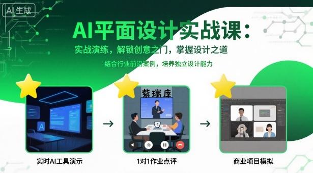 AI平面设计实战课,实战演练,解锁创意之门,掌握设计之道