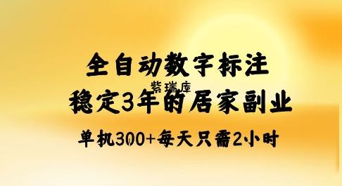 全自动数字标注,稳定3年的蓝海项目,居家也能矩阵开干的副业,单机日入3张+【揭秘】
