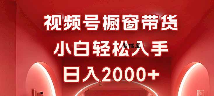 视频号橱窗带货，小白轻松入手，日入2000+-紫瑞库