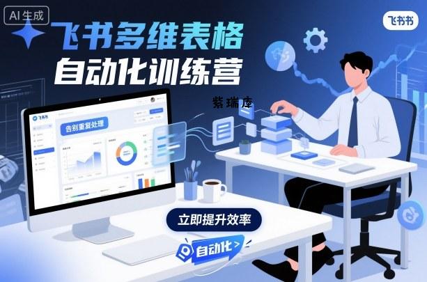 飞书多维表格自动化训练营,手把手教你告别重复处理,用多维表格开启高效办公新模式-紫瑞库