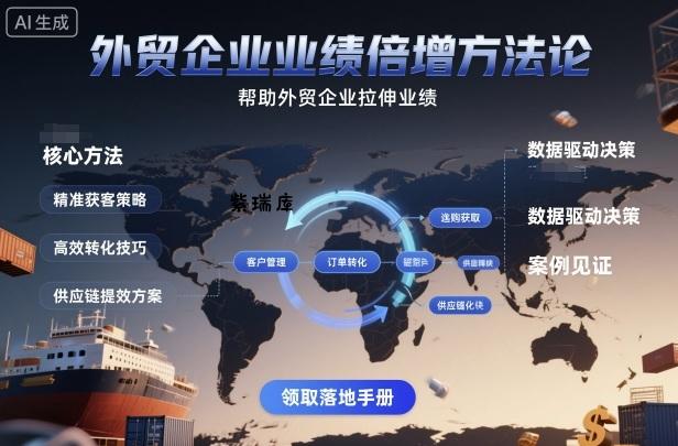 外贸企业业绩倍增方法论,帮助外贸企业拉伸业绩-紫瑞库