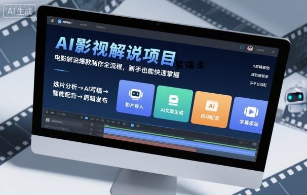 AI影视解说项目，电影解说爆款制作全流程，新手也能快速掌握-紫瑞库