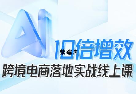 跨境电商10倍增效，跨境电商AI落地实战线上课-紫瑞库