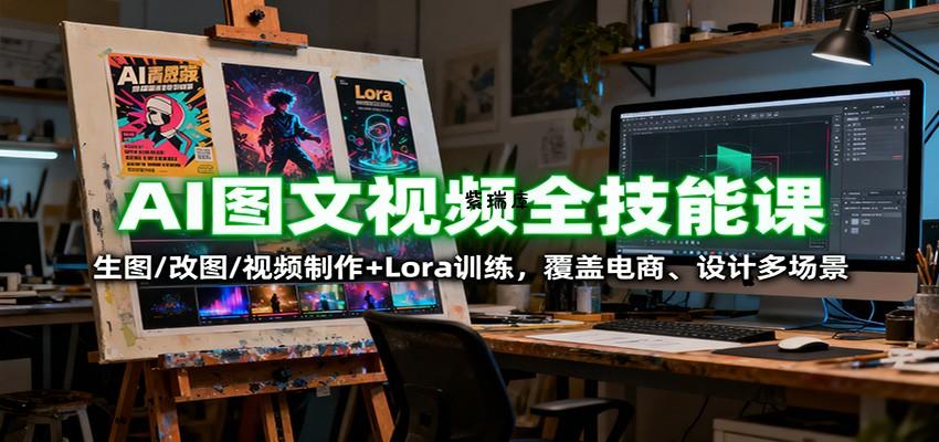 AI图文视频全技能课:生图/改图/视频制作+Lora训练,覆盖电商 、设计多场景-紫瑞库