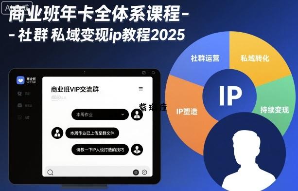 商业班年卡全体系课程-社群私域变现ip教程2025-紫瑞库