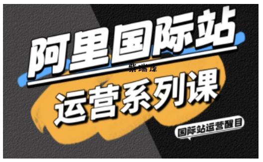 阿里国际站运营系列课，涵盖精准引流、直通车与全站推实战SOP，搭配AI效率工具包与高阶增长玩法-紫瑞库