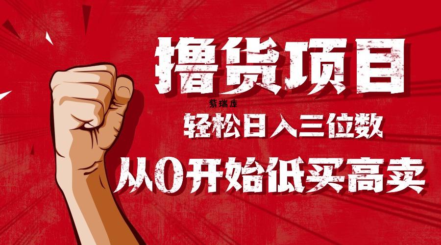 手把手教你撸货，从0开始低买高卖，小白轻松实现日入三位数!!!-紫瑞库