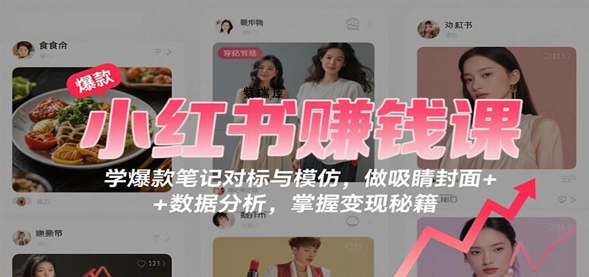 小红书赚钱课:学爆款笔记对标与模仿,做吸睛封面 + 数据分析,掌握变现秘籍-紫瑞库