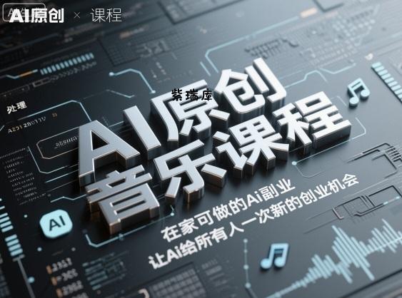 AI原创音乐课程，在家可做的Ai副业，让Ai给所有人一次新的创业机会-紫瑞库