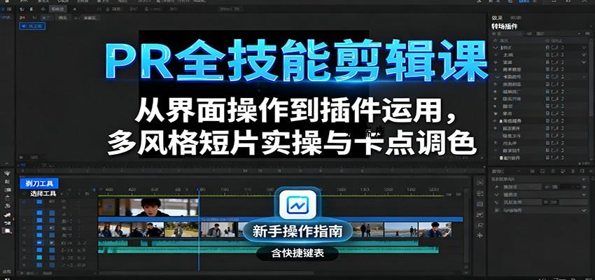 PR全技能剪辑课：从界面操作到插件运用，多风格短片实操与卡点调色-紫瑞库