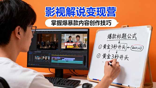 影视解说变现营:通过30+实战案例爆款内容创作技巧,掌握影视解说盈利密码-紫瑞库