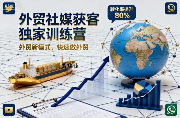 外贸社媒获客独家训练营，外贸新模式，快速做外贸-紫瑞库
