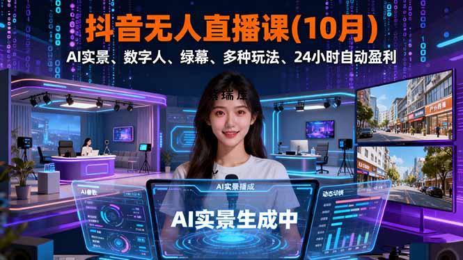 抖音无人直播课(10月-紫瑞库