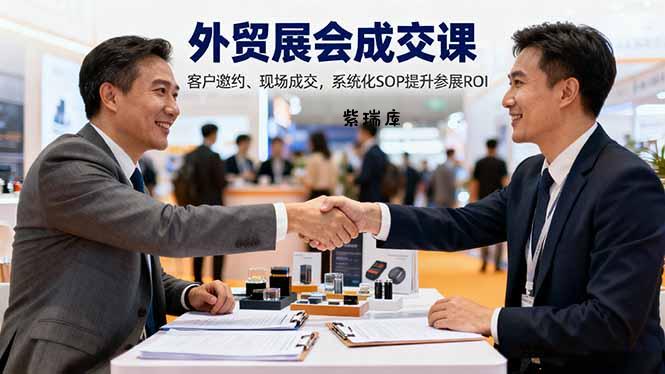 外贸展会成交课，含目标制定、客户邀约、现场成交，系统化SOP提升参展ROI-紫瑞库