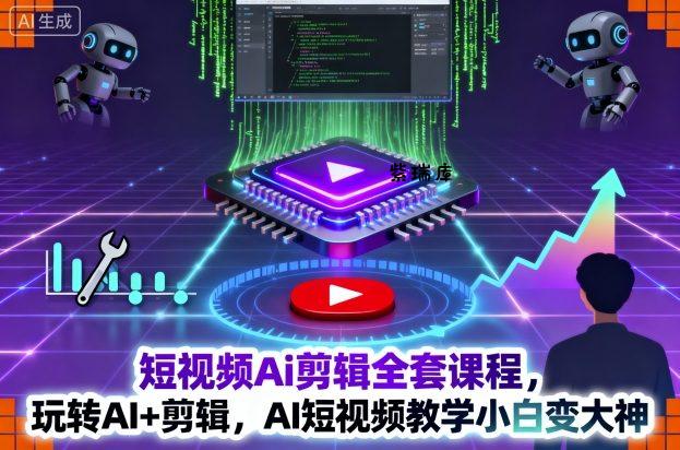 短视频Ai剪辑全套课程，玩转AI+剪辑，AI短视频教学小白变大神-紫瑞库