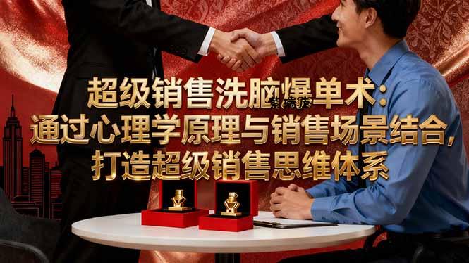 超级销售洗脑爆单术:通过心理学原理与销售场景结合,打造超级销售思维体系-紫瑞库