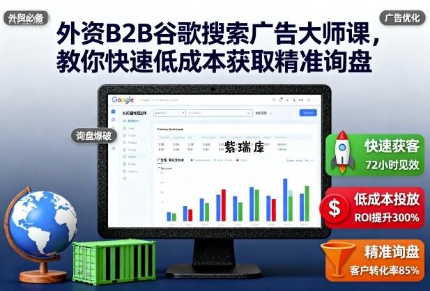 外资B2B谷歌搜索广告大师课,教你快速低成本获取精准询盘-紫瑞库