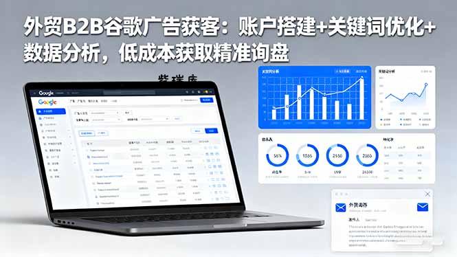 外贸B2B 谷歌广告获客:账户搭建+关键词优化+数据分析 低成本获取精准询盘-紫瑞库